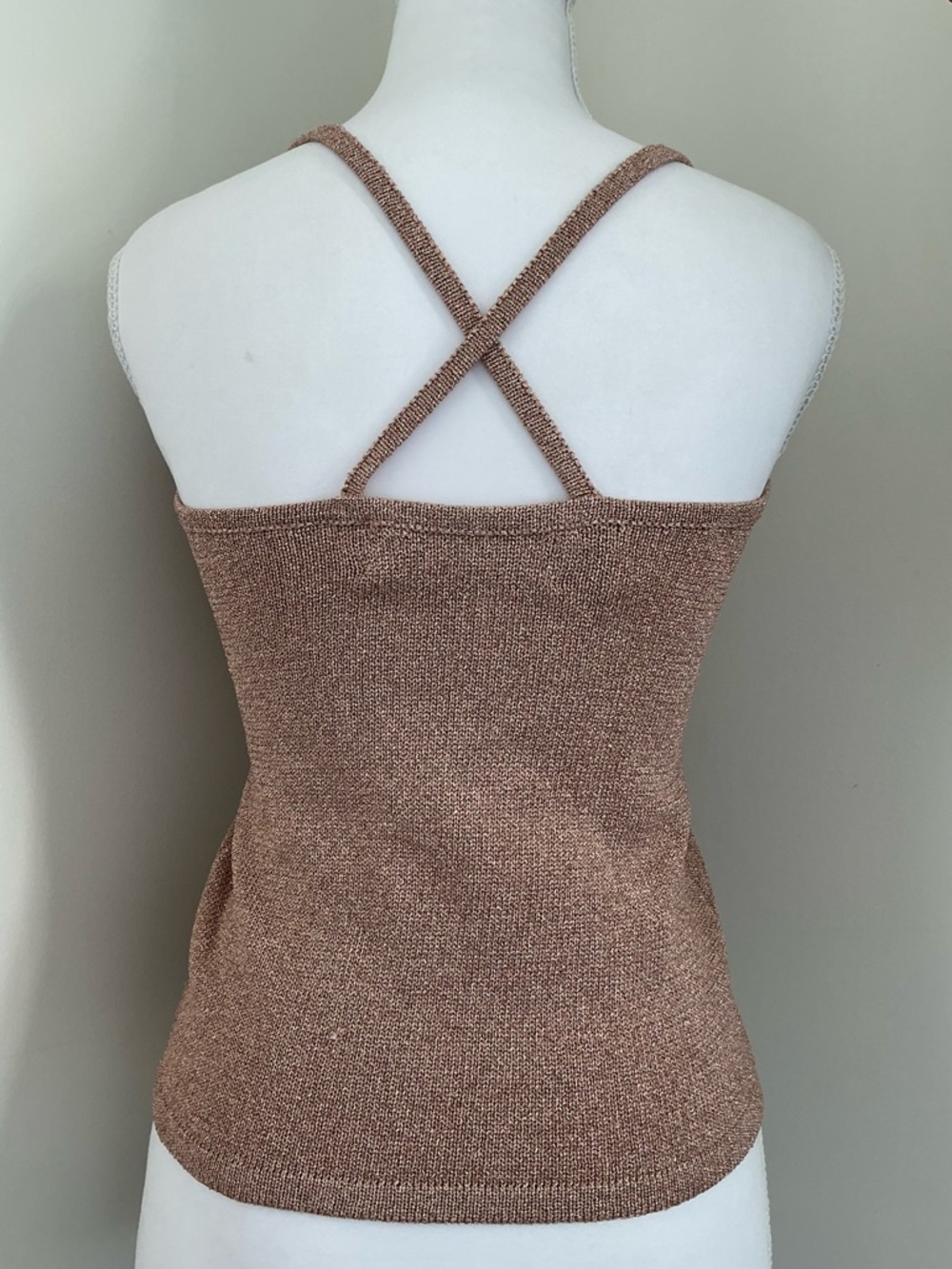 Women's Metallic Knit Tank & Cardigan Set - Blush - Picture 6 of 12